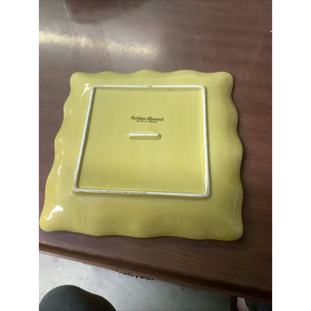 Square Golden Harvest Serving Platter 11 1/4" X 11 1/4"
